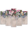 Falling flowers - Modern painting for living room | FEEBY