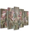 Irises flowers - 5-panel canvas painting | FEEBY