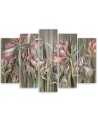 Irises flowers - 5-panel canvas painting | FEEBY