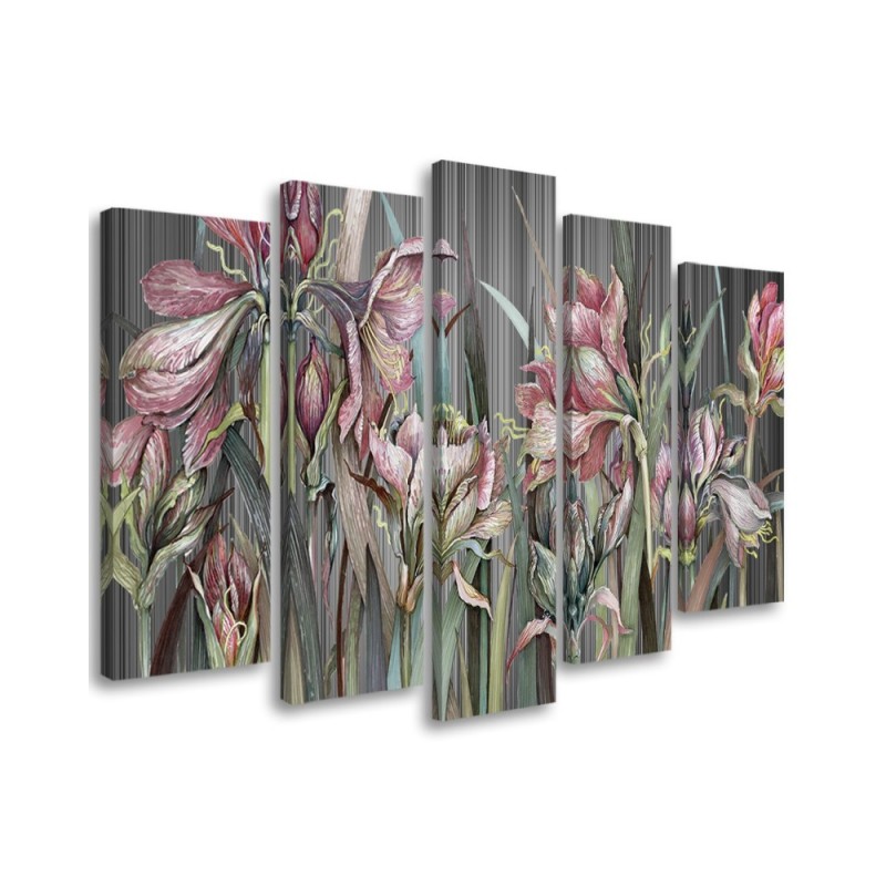 Flowers Irises - 5-part canvas painting | FEEBY