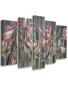 Flowers Irises - 5-part canvas painting | FEEBY