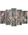 Flowers Irises - 5-part canvas painting | FEEBY