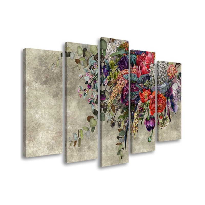 Bouquet of flowers - 5-piece Canvas painting for living room | FEEBY