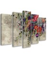 Bouquet of flowers - 5-piece Canvas painting for living room | FEEBY