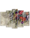 Bouquet of flowers - 5-piece Canvas painting for living room | FEEBY