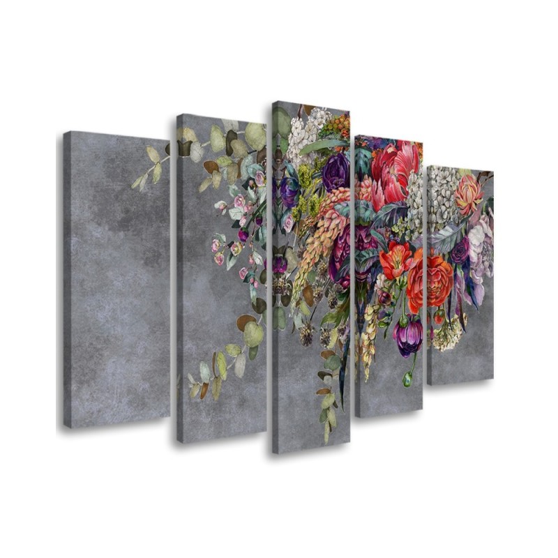 Bouquet of flowers - Modern 5-piece Canvas painting | FEEBY
