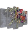 Bouquet of flowers - Modern 5-piece Canvas painting | FEEBY
