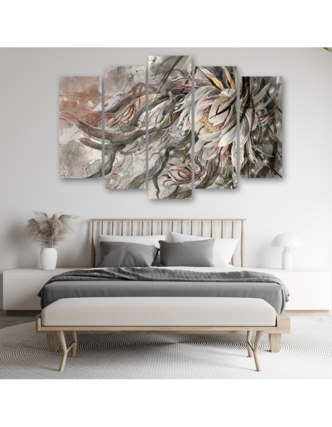 Living room Canvas painting - Queen of the night flower | FEEBY