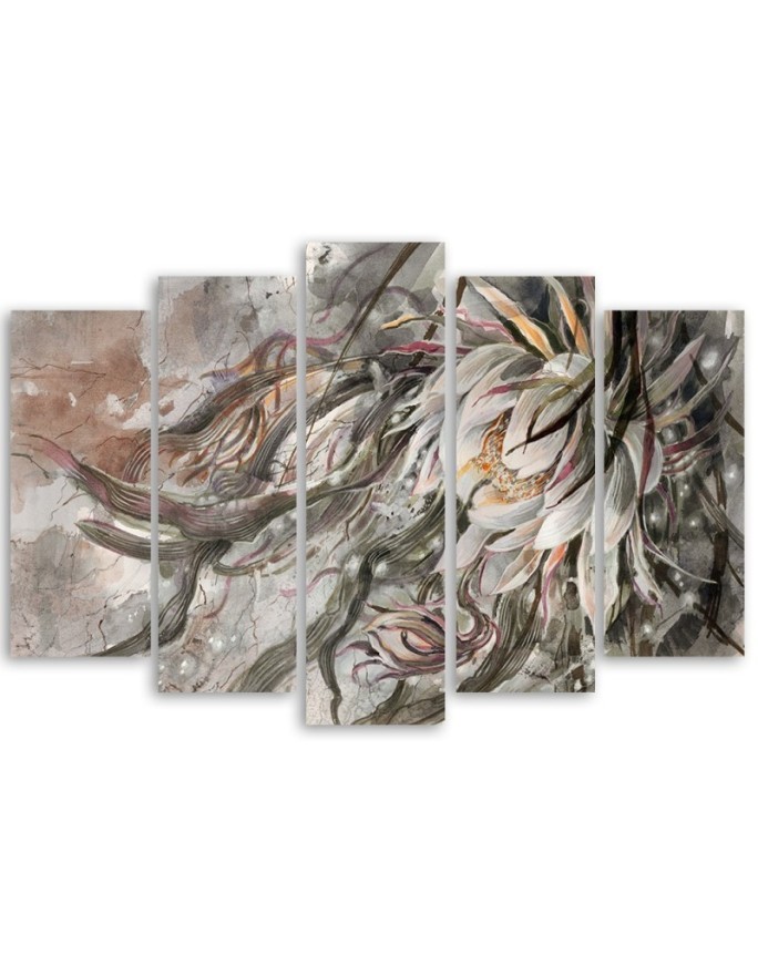 Living room Canvas painting - Queen of the night flower | FEEBY