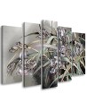Canvas print for living room canvas - Irises flowers on concrete background | FEEBY