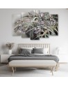 Canvas print for living room canvas - Irises flowers on concrete background | FEEBY