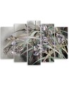 Canvas print for living room canvas - Irises flowers on concrete background | FEEBY
