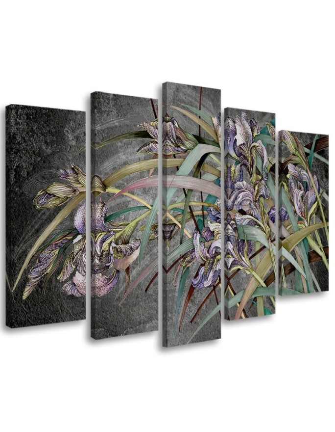 Canvas print for living room canvas - Irises flowers on a breeze | FEEBY