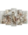 Lotus flowers - 5 part Canvas painting for living room | FEEBY