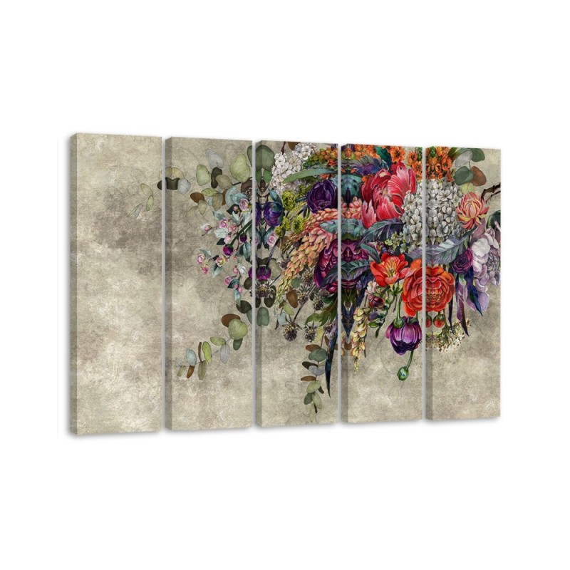 Flower bouquet - Interlocking pictures on Canvas for the bedroom | FEEBY