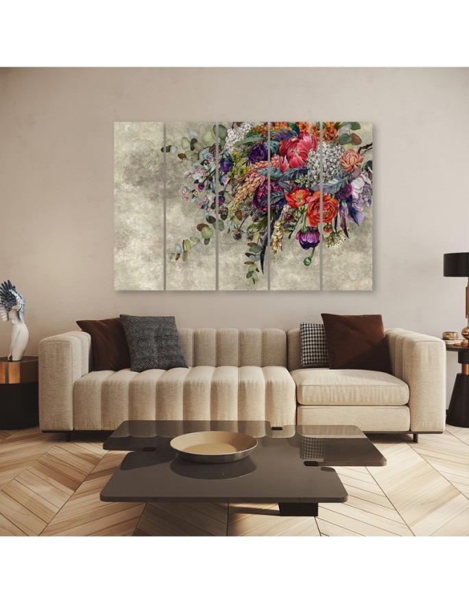 Flower bouquet - Interlocking pictures on Canvas for the bedroom | FEEBY