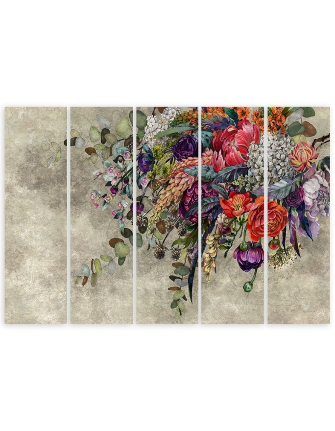 Flower bouquet - Interlocking pictures on Canvas for the bedroom | FEEBY
