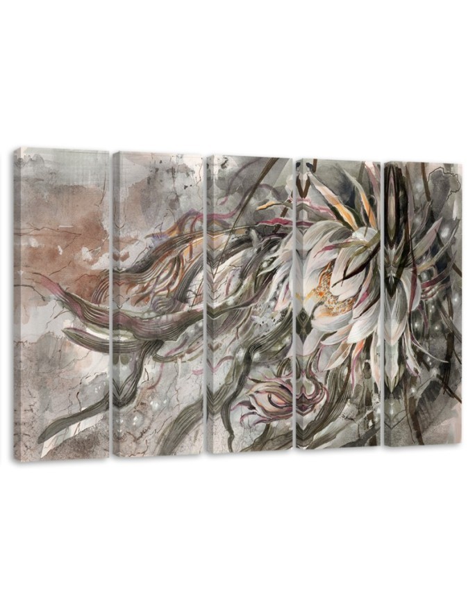 Flower of the Queen of the Night - Modern painting for the living room | FEEBY