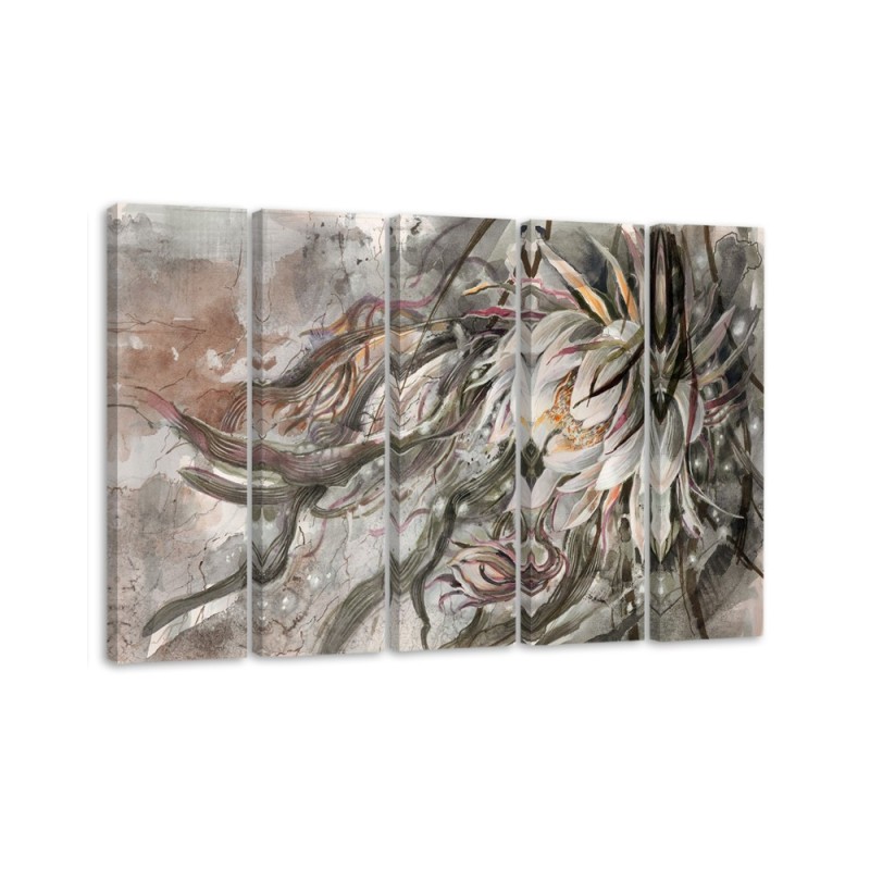 Flower of the Queen of the Night - Modern painting for the living room | FEEBY