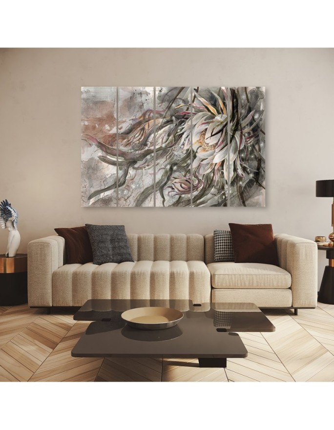 Flower of the Queen of the Night - Modern painting for the living room | FEEBY