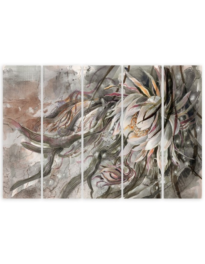 Flower of the Queen of the Night - Modern painting for the living room | FEEBY
