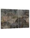 Luxury gold fans - Modern painting for the living room | FEEBY