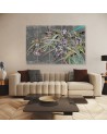 Irises flowers on the wind - Modern painting for the living room | FEEBY