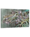 Irises flowers on concrete background - Modern 5 part Canvas painting | FEEBY