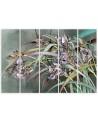 Irises flowers on concrete background - Modern 5 part Canvas painting | FEEBY