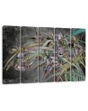 Irises flowers on the wind - Modern 5 part painting | FEEBY