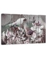 Lotus flower and fans - 5-piece painting | FEEBY