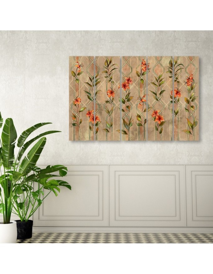 5-piece Canvas painting for bedroom - Lily yellow flower | FEEBY
