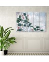 Canvas print 5 piece painting for living room - Red water lily | FEEBY