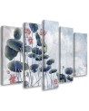 Canvas print for bedroom - Red water lily | FEEBY