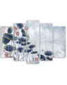 Canvas print for bedroom - Red water lily | FEEBY