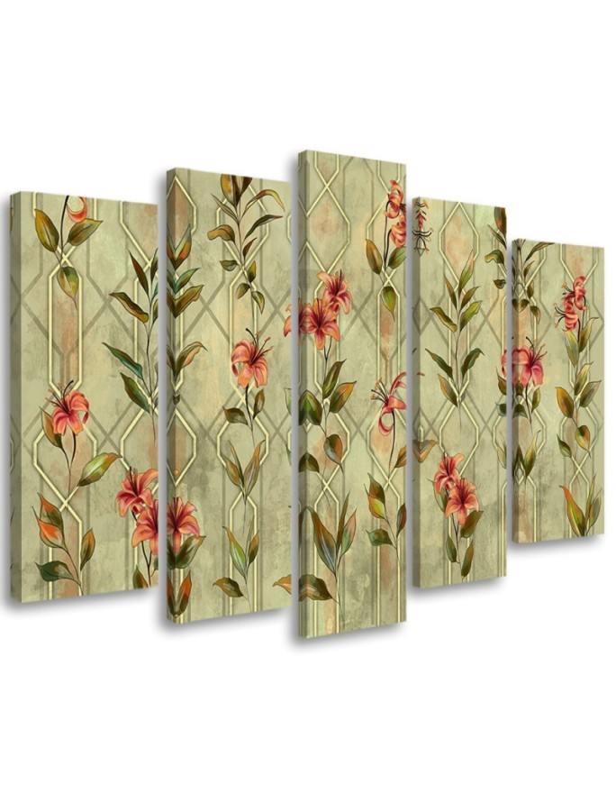 3-piece painting for bedroom - Yellow flower lily | FEEBY