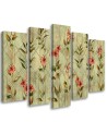 3-piece painting for bedroom - Yellow flower lily | FEEBY