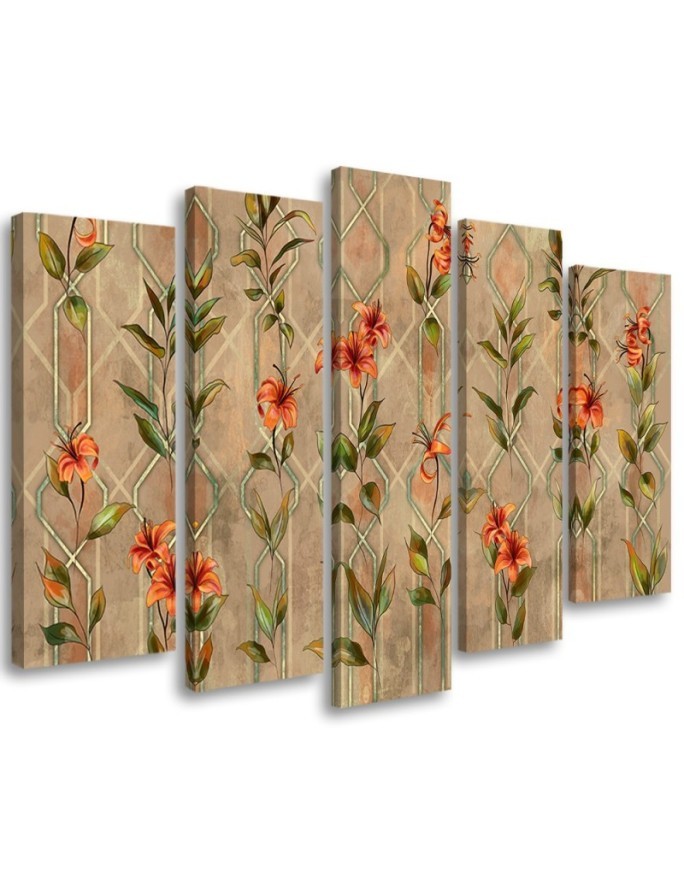 3-piece painting for bedroom - Lily yellow flower | FEEBY