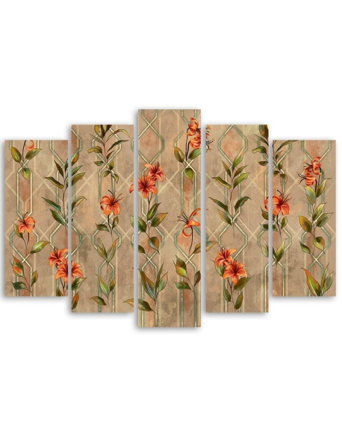 3-piece painting for bedroom - Lily yellow flower | FEEBY