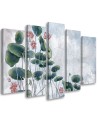 3 Piece bedroom painting - Red water lily | FEEBY