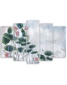 3 Piece bedroom painting - Red water lily | FEEBY