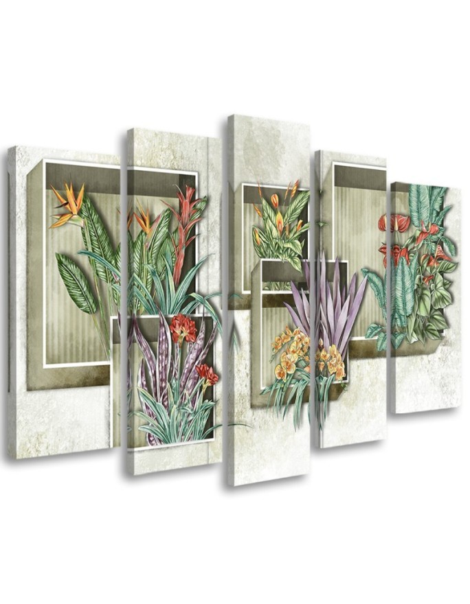3-piece painting for bedroom - Flower decoration | FEEBY