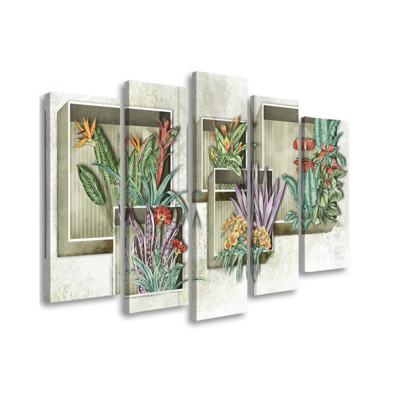 3-piece painting for bedroom - Flower decoration | FEEBY