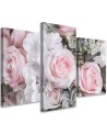 Pink roses - Modern painting for the living room | FEEBY
