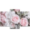 Pink roses - Modern painting for the living room | FEEBY