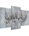 Plants flowers Wildflower - 3 piece Canvas painting for living room | FEEBY
