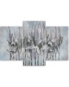 Plants flowers Wildflower - 3 piece Canvas painting for living room | FEEBY