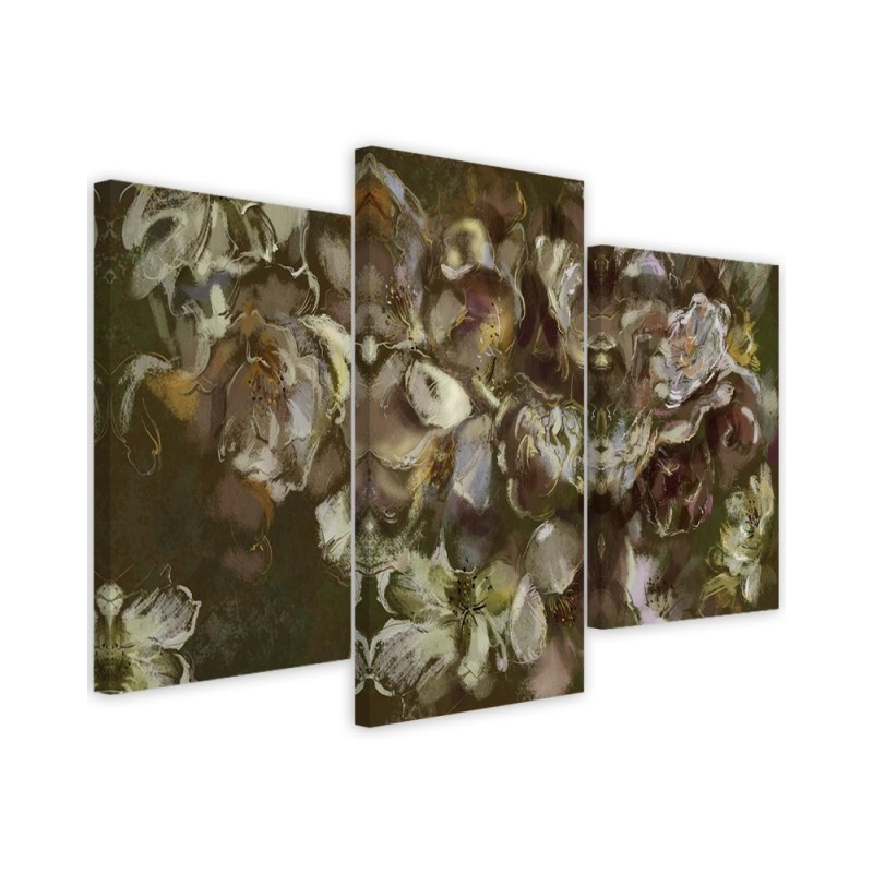 Iris flower - 3 piece painting for living room | FEEBY