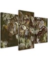 Iris flower - 3 piece painting for living room | FEEBY