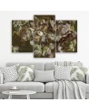 Iris flower - 3 piece painting for living room | FEEBY